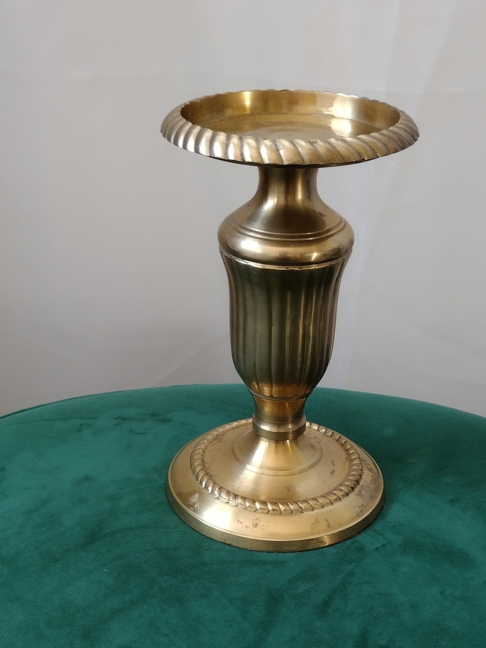 Brass Pedestal Candle Holder Gold Finish